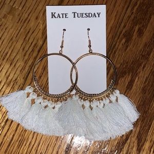 Boho Fringed Hoop Earrings